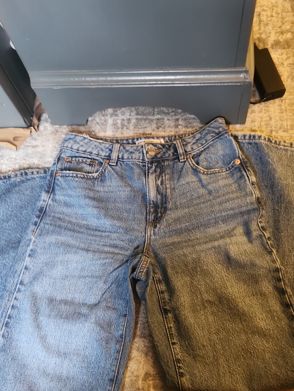 Garage Light Blue Wide Leg Denim Jeans